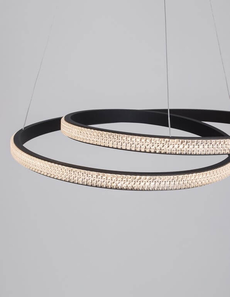 LAMPA wisząca OBERA LE41713 Luces Exclusivas metalowa OPRAWA zwis LED 25W 3000K spirala czarna