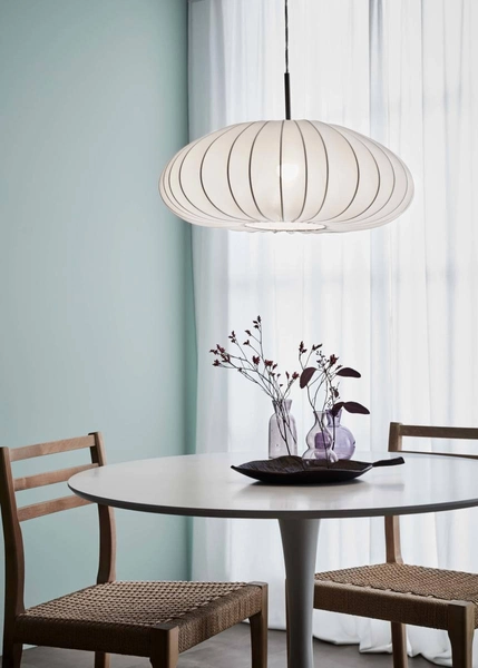 Wisząca lampa pokojowa Mist biały zwis nad stolik loft