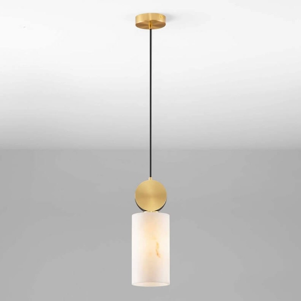 Zwisająca lampa nad stół SAIPINA LE44622 sopel tuba złota biała