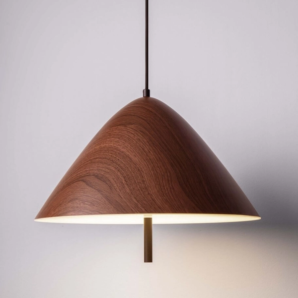 Wisząca lampa do jadalni CARAPARI LE44814 LED 17W 3000K drewniany