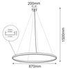Lampa wisząca Agari 5335 Shilo LED 54,6W 4000K rings do salonu złota
