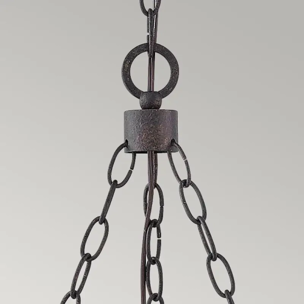 Rustykalna wisząca lampa Sawyer HK-SAWYER6-SQ drewno Sequoia