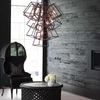Wisząca lampa industrialna Fulton HK-FULTON-13P czarna mosiądz