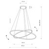 Zwisowa lampa salonowa Circolo 10864 Nowodvorski LED 35W 4000K czarna