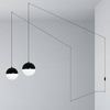 Lampa wisząca ścienna Bowl Duo MSE010100152 czarna biała