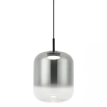 Szklana lampa wisząca 23214 LED 12W 3000K przydymione szkło czarny