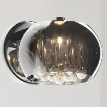 Kinkiet ścienny CRYSTAL W0076-01D-F4FZ szklany glamour z kryształkami chrom