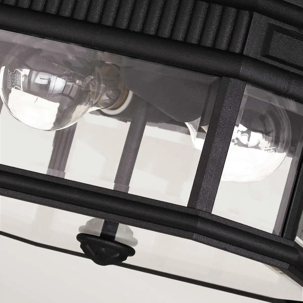 Zewnętrzna LAMPA sufitowa FE-COTSLN-F-BK Elstead FEISS szklana OPRAWA vintage outdoor ogrodowa IP44 czarna przezroczysta