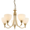 Lampa wisząca 5-punktowa Alton 1805-5AN szkło opalowe antyczny mosiądz