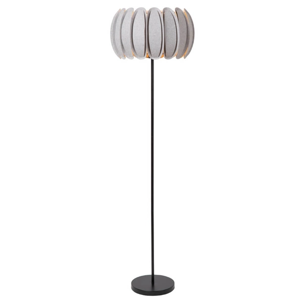 Lampa podłogowa filcowa Spencer 34745/81/36 czarna szara