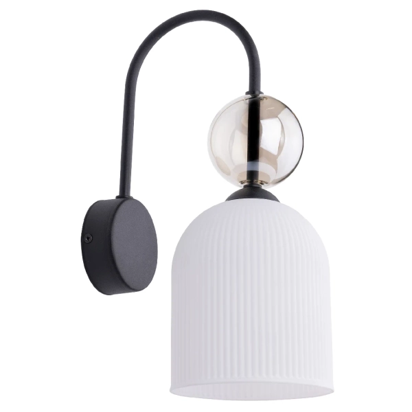 Naścienny nocny kinkiet Sophia Cognac 11587 na wysięgniku biały