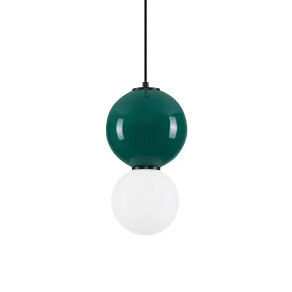Porcelanowa lampa wisząca kula JORELIA LE45253 LED 6W 3000K zielona biała