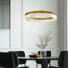 Nowoczesna lampa wisząca Frozi 31-35554 LED 32W 3000K pierścień złoty