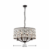 Wisząca lampa glamour Bele 69391 Endon kryształ czarny okrąg przezroczysty