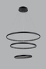 Lampa wisząca glamour Brighton pierścienie LED 55W 3000K czarne
