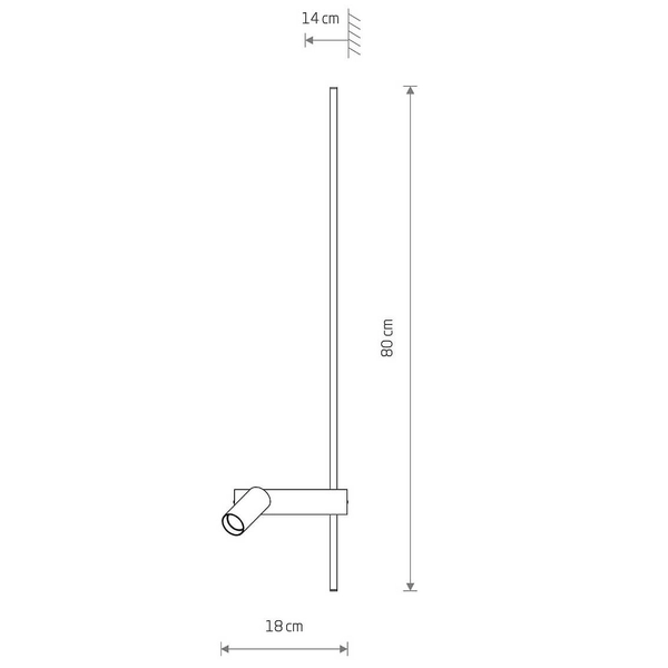 Nasufitowa lampa do jadalni Easy 11580 tubka metalowa biała