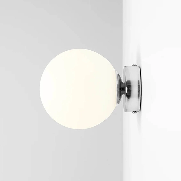 Kulisty kinkiet szklany Ball 1076C4_S Aldex lampa do pokoju biała chrom