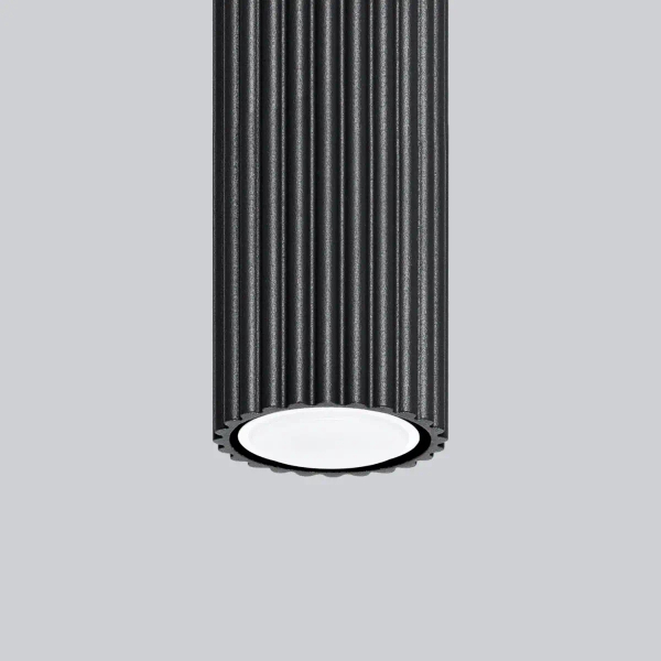 Lampa podłużna sufitowa KARBON SL.1569 ryflowana tuba czarna