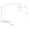 Designerska podłogowa lampa POISE 11767 do sypialni szara