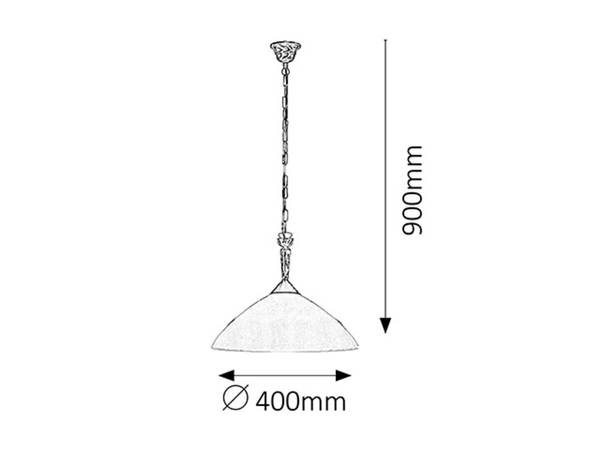 Wisząca lampa vintage Regina 8176 nad stół brąz kremowa