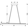 LAMPA wisząca COCONUT A0010-311 Candellux belka OPRAWA metalowa LED 28W 4000K zwis listwa brązowa