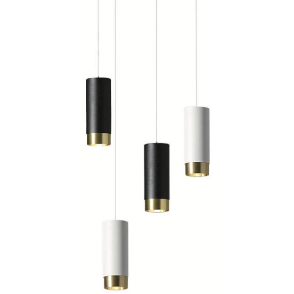 Lampa wisząca CGLOOKPBLACK Copel tuba punktowa czarna mosiądz