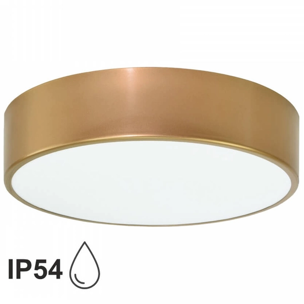 Lampa sufitowa 137623600158 okrągły zewnętrzny z sensorem ruchu złoty