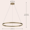 Lampa wisząca Rim MOD058PL-L42BS3K obręcz LED 51W mosiądz