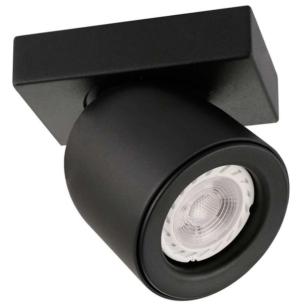 Sufitowa LAMPA plafon NUORA SPL-2855-1B-BL Italux regulowana OPRAWA metalowy reflektorek czarny