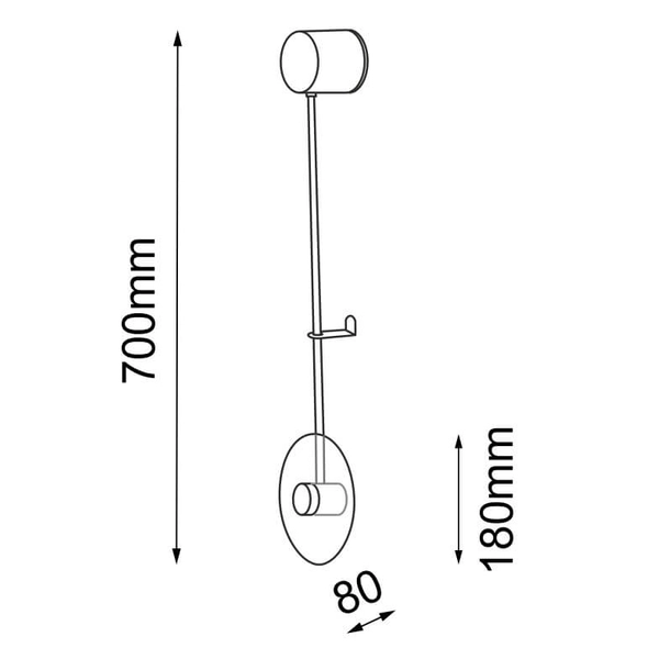 Pojedynczy kinkiet ścienny Furano 4036 Shilo okrąg circle do pokoju czarny