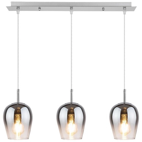 Loftowa LAMPA wisząca PETUNIA 5253 Rabalux szklana kaskada zwis 3-punktowy chrom