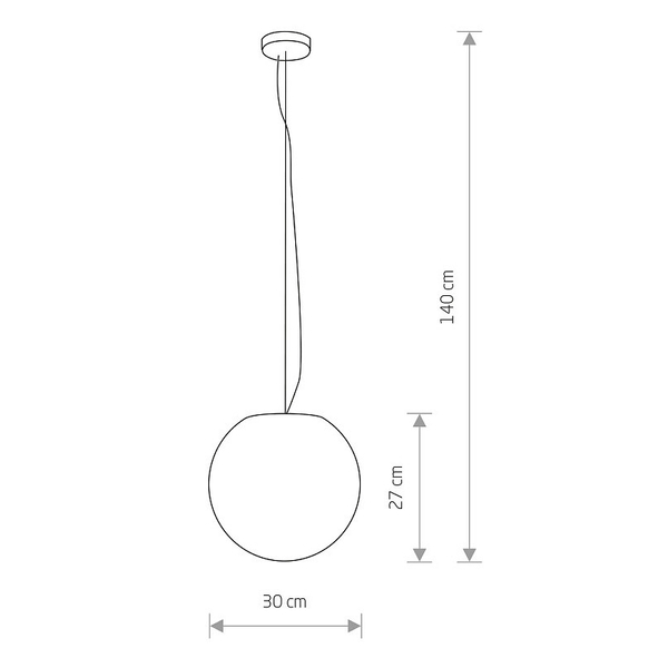 Nowoczesna lampa wisząca Cumulus 9751 outdoor biała zewnętrzna