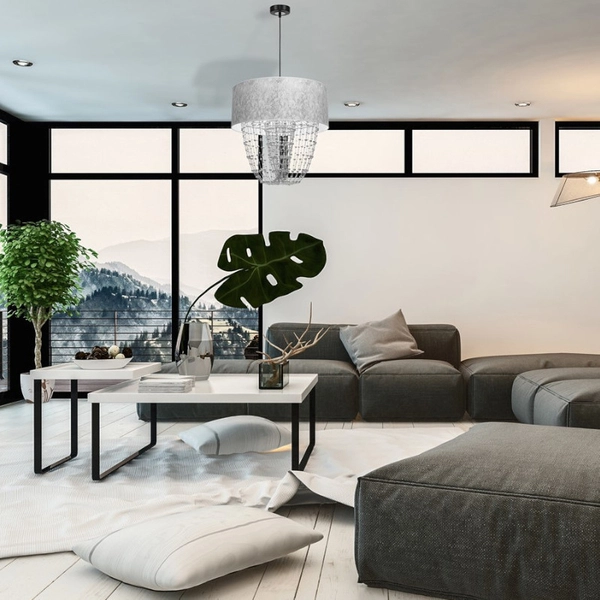 LAMPA wisząca ALMERIA MLP6437 Milagro abażurowa OPRAWA okrągły ZWIS crystal glamour srebrny czarny