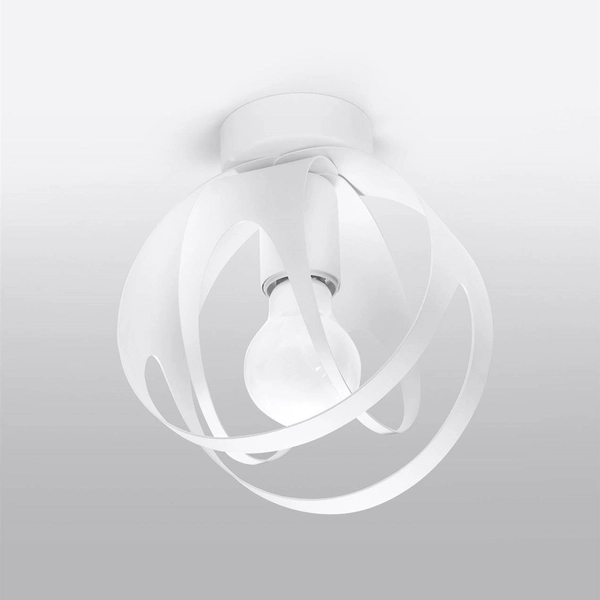 Metalowy plafon pokojowy SL.1082 lampa sufitowa biała