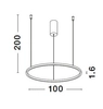 Modernistyczna lampa wisząca TOLUCA LE42785 Luces Exclusivas LED 58W 3000K biała