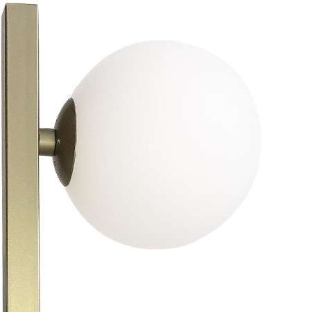 Stołowa lampa KAMA 42-73433 kula metalowa gabinetowa mosiężna biała