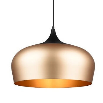 Lampa zwisająca do salonu CHIRON 310890108 Trio kopuła mosiądz czarny