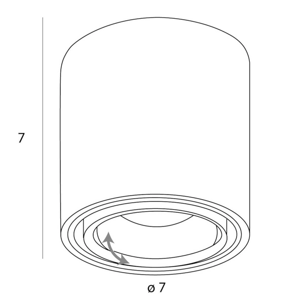 Kuchenna lampa sufitowa tuba FIX C0257 Maxlight LED 6W 3000K czarny