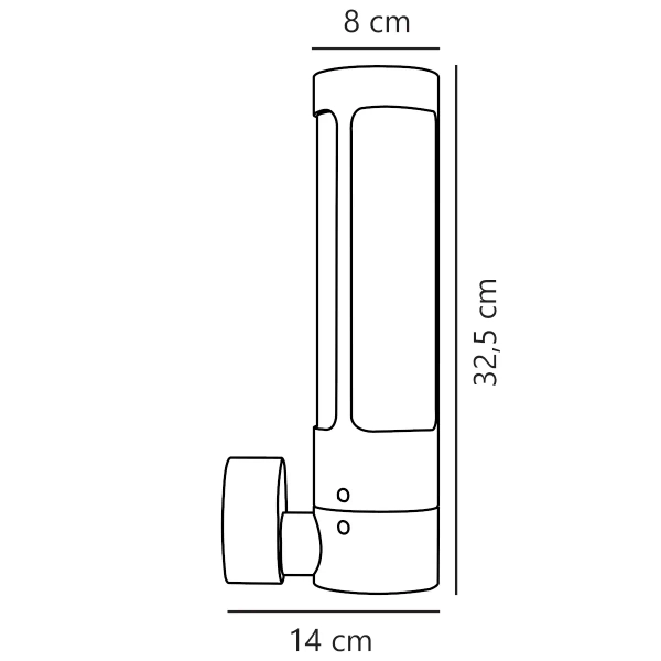Postarzana lampa ścienna Helix 77479938 IP44 na zewnątrz rdzawy