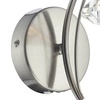 Ścienna lampa glamour Luther LUT0746 kryształowa satynowy chrom