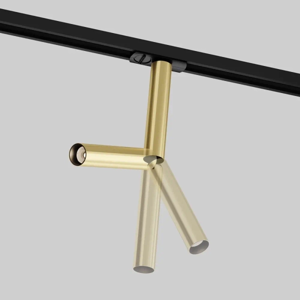 Jednofazowa lampa do szyn Focus Dual TR142-1-6W3K-BS LED 6W 3000K złoty