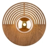 Naturalna ścienna lampa Lunar Wood 11014 okrągła drewniana brązowy