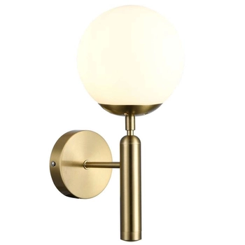Kinkiet LAMPA ścienna DIVINA 5351 Rabalux szklana OPRAWA modernistyczna kula ball złota biała