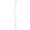 Lampa wisząca METALIC P0667 czarna tuba LED 1W 3000K 150cm