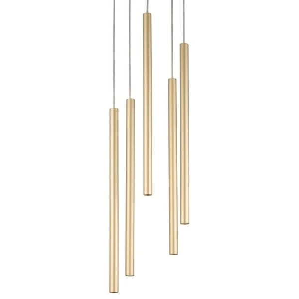 Kaskadowa lampa wisząca Sopel 33627 Sigma zwis tuby metalowa złota