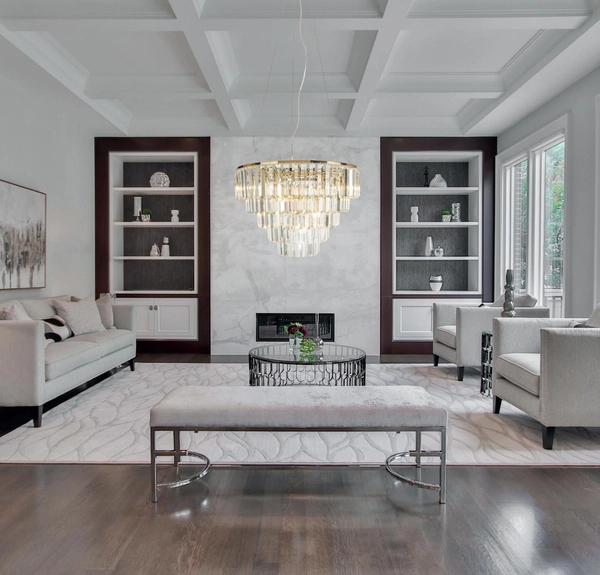 LAMPA wisząca MONACO P0424 Maxlight kryształowa OPRAWA zwis glamour crystal złota przezroczysty