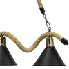 Marynistyczna LAMPA wisząca 5102/3 BLACK Elem metalowa OPRAWA zwis na linach czarny