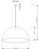 Złota lampa wisząca Sfera nowoczesna kopuła do gabinetu