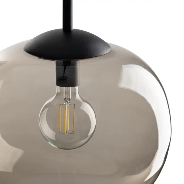 Sypialniana lampa wisząca VIBE 5826 kulista czarny bursztynowy