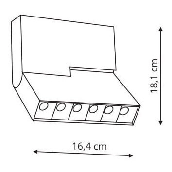Reflektor do szynoprzewodu Magnetic LP-561-MAG-BK LED 6W 3000K czarny